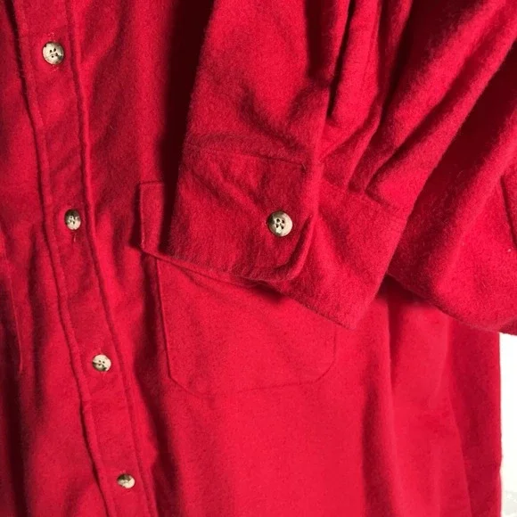 Vintage 1980s SEARS FIELDMASTER Red Flannel‎ Guide Shirt MADE IN USA Size XL - Picture 4 of 8